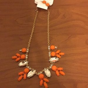 Orange gemstone necklace